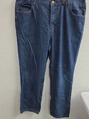 Duke Men's Blue Denim Jeans Relaxed Fit Straight Leg 44/ L